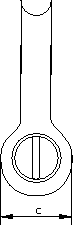 Схема Омегаобразной скобы с резьбовым штырем с буртиком (тип СИ)